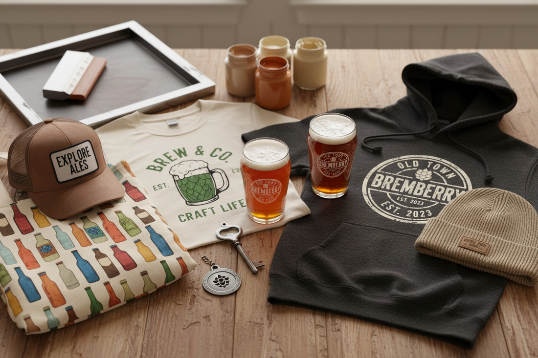 Brewery Merch Guide Blog Printed Hoodie T-shirt embroidered cap